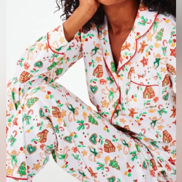 Roller Rabbit Gingerbread Party Holiday Christmas Long Sleeve